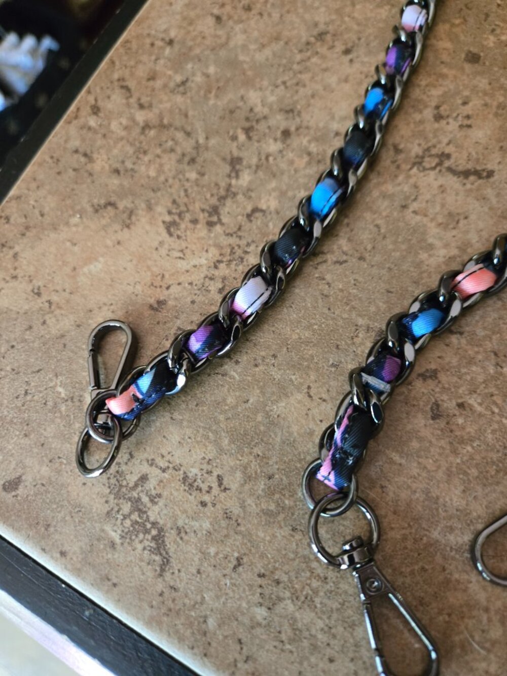 Set of 3 Metal Purse/Crossbody Classic Metal Chain Straps by Lug - Picture 2 of 4